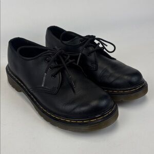 DR MARTENS 1461 Softy T Leather Shoes Black Youth Size 3